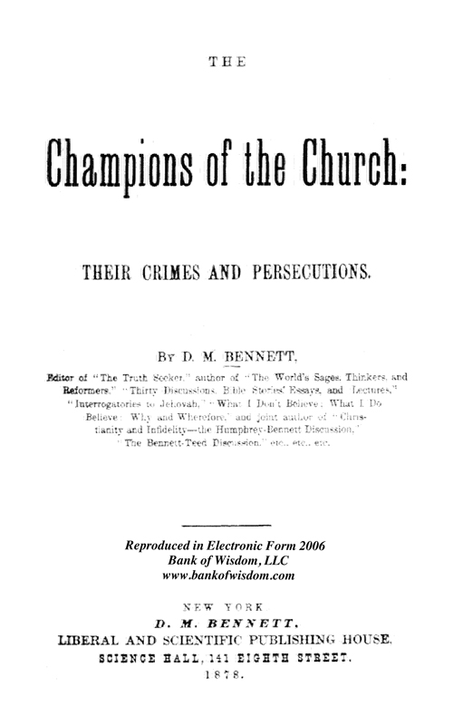 (image for) The Champions of the Church - Click Image to Close